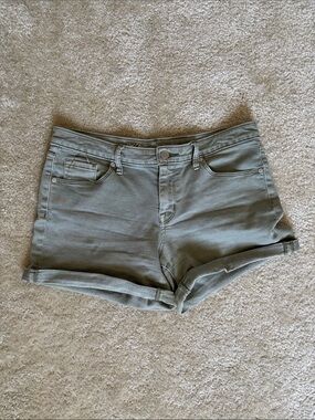 Mossimo Women’s Rolled-Hem High-Rise Shorts - Olive